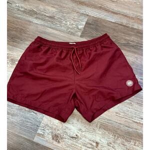 ASOS Topman swim shorts in maroon size Large